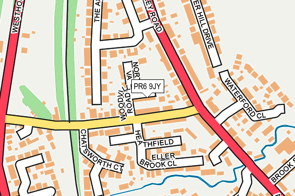 PR6 9JY map - OS OpenMap – Local (Ordnance Survey)