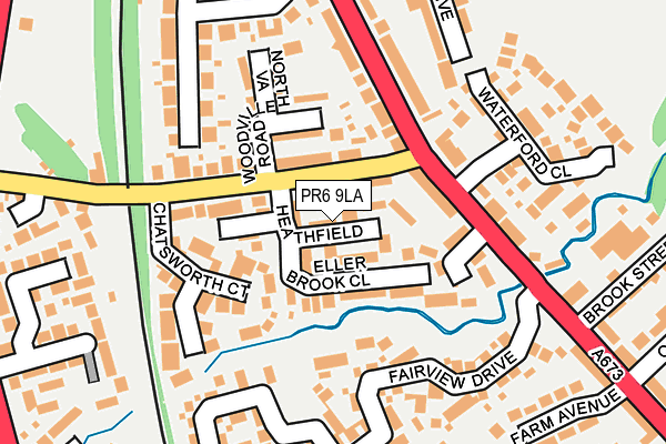 PR6 9LA map - OS OpenMap – Local (Ordnance Survey)