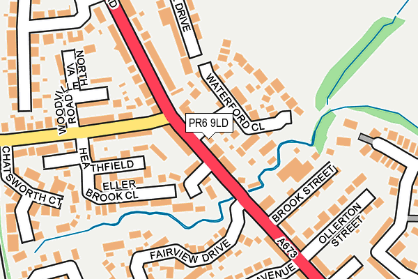 PR6 9LD map - OS OpenMap – Local (Ordnance Survey)