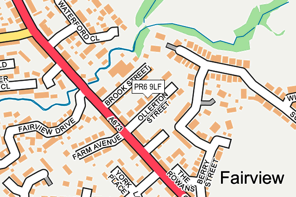 PR6 9LF map - OS OpenMap – Local (Ordnance Survey)