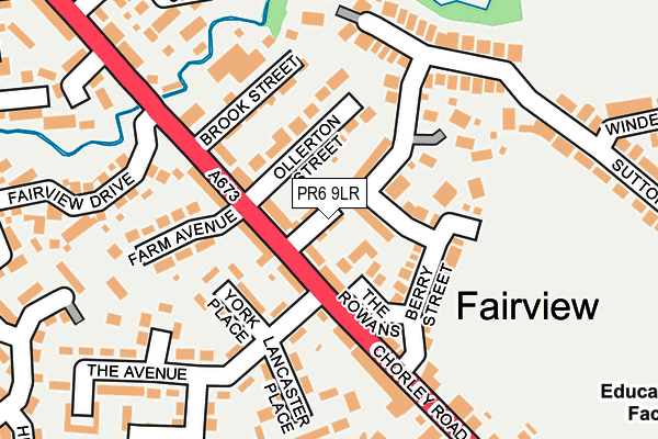 PR6 9LR map - OS OpenMap – Local (Ordnance Survey)