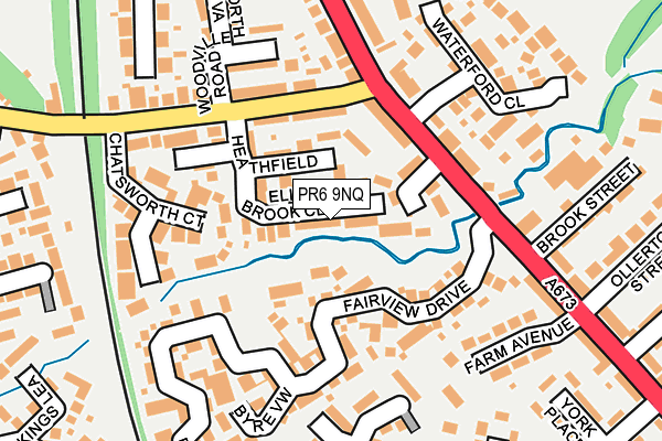 PR6 9NQ map - OS OpenMap – Local (Ordnance Survey)
