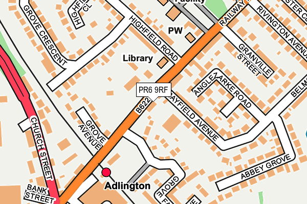 PR6 9RF map - OS OpenMap – Local (Ordnance Survey)