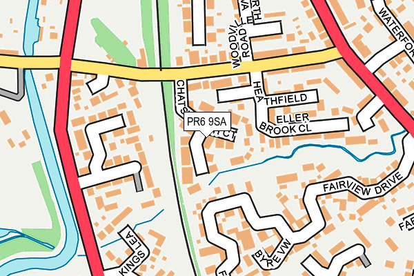 PR6 9SA map - OS OpenMap – Local (Ordnance Survey)
