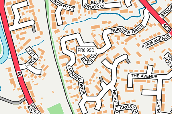 PR6 9SD map - OS OpenMap – Local (Ordnance Survey)