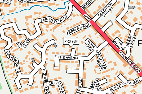 PR6 9SF map - OS OpenMap – Local (Ordnance Survey)