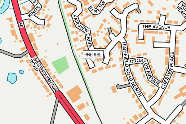 PR6 9SL map - OS OpenMap – Local (Ordnance Survey)