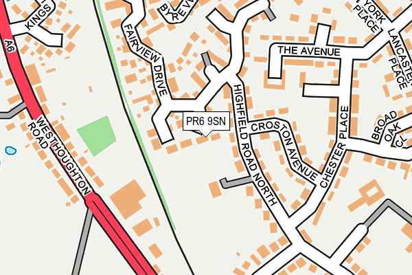 PR6 9SN map - OS OpenMap – Local (Ordnance Survey)