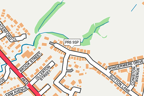 PR6 9SP map - OS OpenMap – Local (Ordnance Survey)