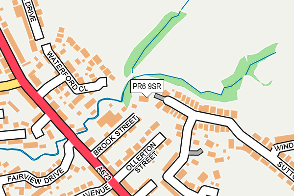 PR6 9SR map - OS OpenMap – Local (Ordnance Survey)