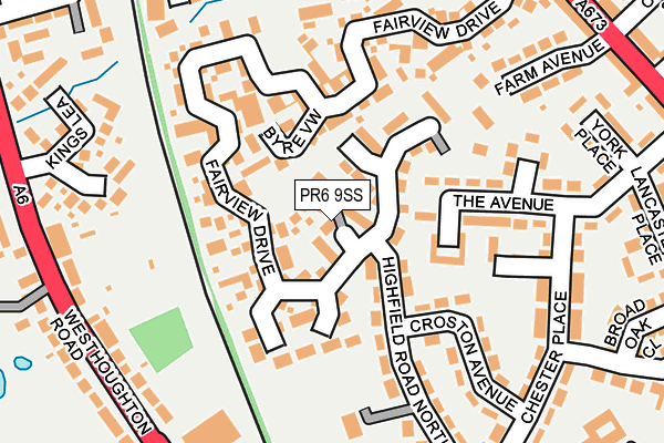 PR6 9SS map - OS OpenMap – Local (Ordnance Survey)