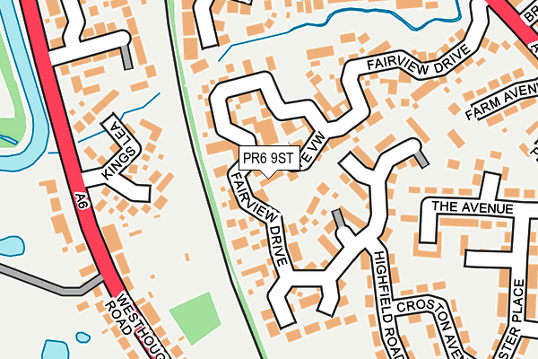 PR6 9ST map - OS OpenMap – Local (Ordnance Survey)