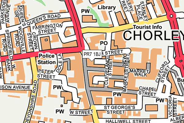 PR7 1BJ map - OS OpenMap – Local (Ordnance Survey)