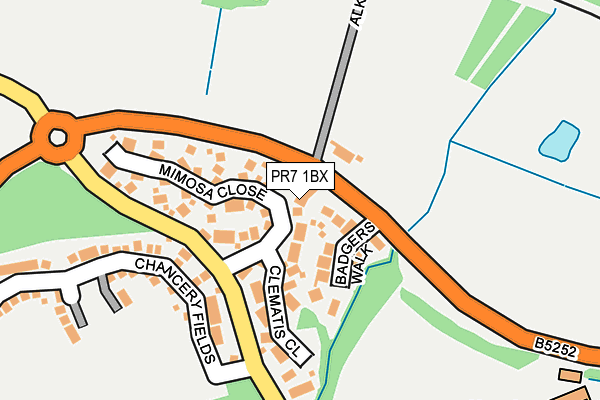 PR7 1BX map - OS OpenMap – Local (Ordnance Survey)