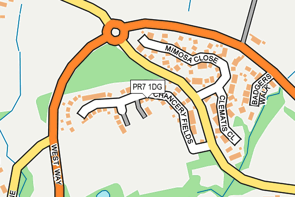 PR7 1DG map - OS OpenMap – Local (Ordnance Survey)