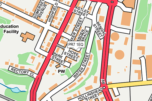 PR7 1EQ map - OS OpenMap – Local (Ordnance Survey)