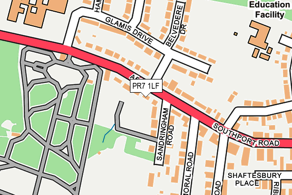 PR7 1LF map - OS OpenMap – Local (Ordnance Survey)