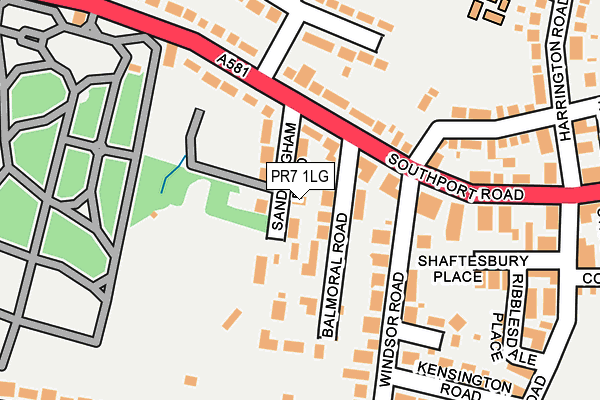 PR7 1LG map - OS OpenMap – Local (Ordnance Survey)