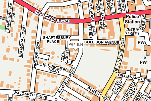 PR7 1LH map - OS OpenMap – Local (Ordnance Survey)