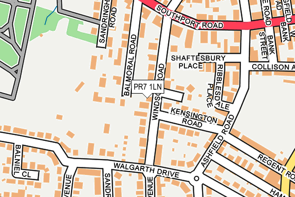 PR7 1LN map - OS OpenMap – Local (Ordnance Survey)