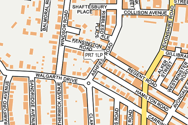 PR7 1LP map - OS OpenMap – Local (Ordnance Survey)