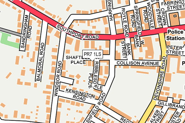 PR7 1LS map - OS OpenMap – Local (Ordnance Survey)