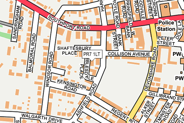 PR7 1LT map - OS OpenMap – Local (Ordnance Survey)