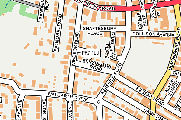 PR7 1LU map - OS OpenMap – Local (Ordnance Survey)