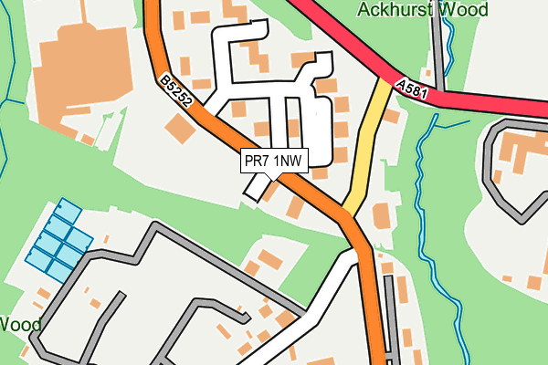 PR7 1NW map - OS OpenMap – Local (Ordnance Survey)