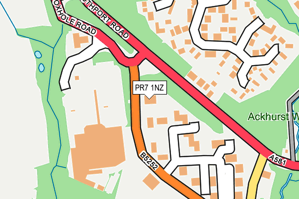 PR7 1NZ map - OS OpenMap – Local (Ordnance Survey)