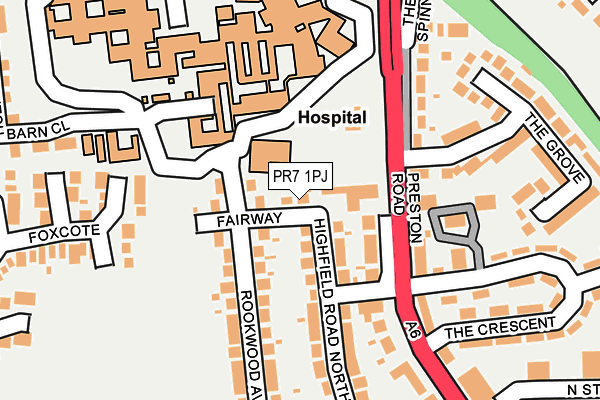 PR7 1PJ map - OS OpenMap – Local (Ordnance Survey)