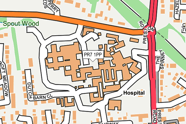 PR7 1PP map - OS OpenMap – Local (Ordnance Survey)