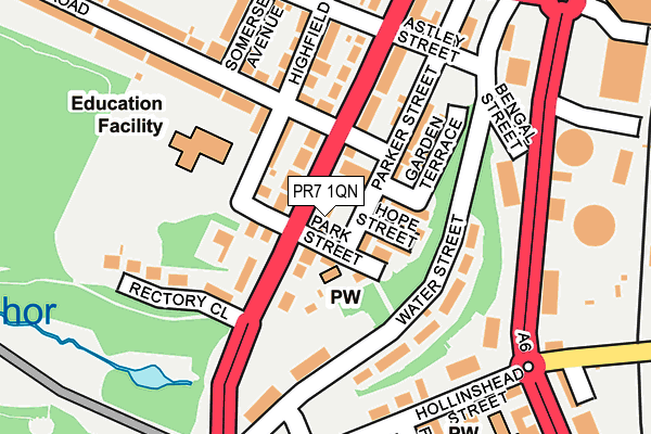 PR7 1QN map - OS OpenMap – Local (Ordnance Survey)