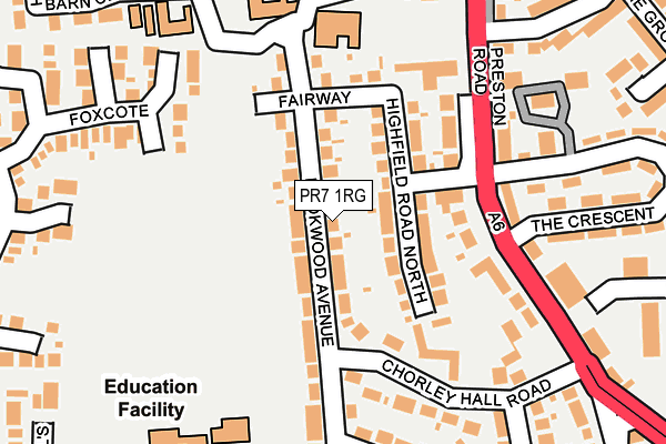 PR7 1RG map - OS OpenMap – Local (Ordnance Survey)