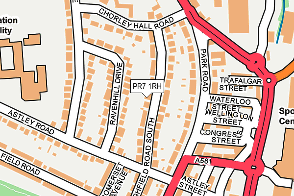 PR7 1RH map - OS OpenMap – Local (Ordnance Survey)