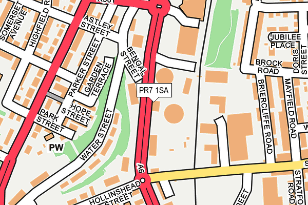 PR7 1SA map - OS OpenMap – Local (Ordnance Survey)