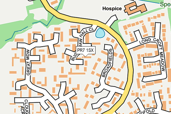 PR7 1SX map - OS OpenMap – Local (Ordnance Survey)