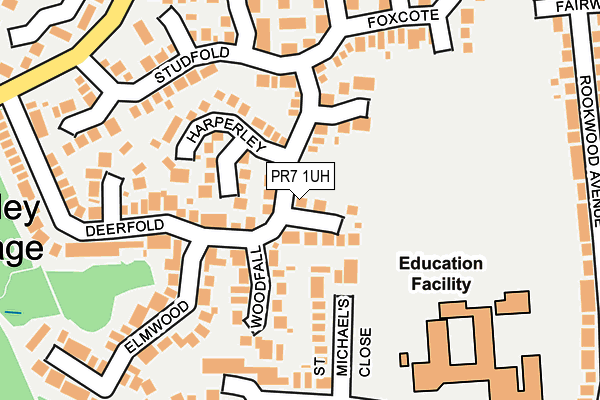 PR7 1UH map - OS OpenMap – Local (Ordnance Survey)
