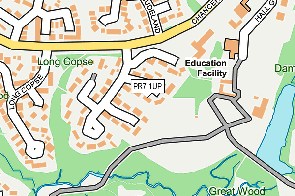 PR7 1UP map - OS OpenMap – Local (Ordnance Survey)
