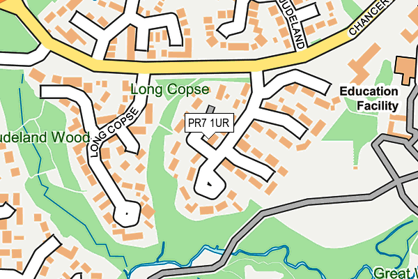 PR7 1UR map - OS OpenMap – Local (Ordnance Survey)