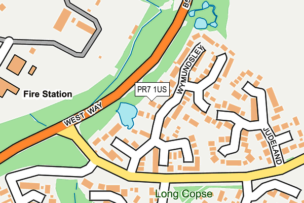 PR7 1US map - OS OpenMap – Local (Ordnance Survey)