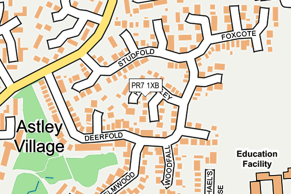 PR7 1XB map - OS OpenMap – Local (Ordnance Survey)