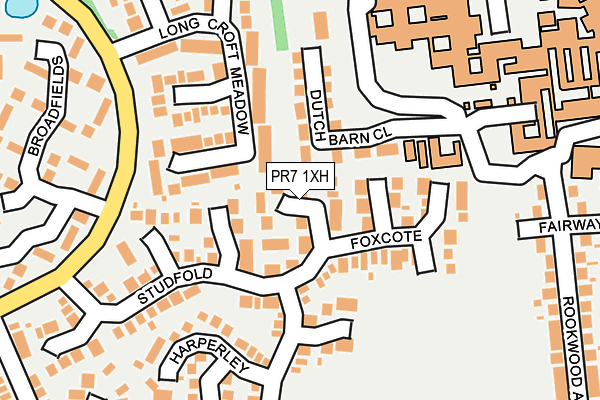 PR7 1XH map - OS OpenMap – Local (Ordnance Survey)