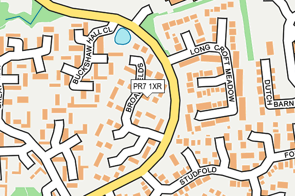 PR7 1XR map - OS OpenMap – Local (Ordnance Survey)