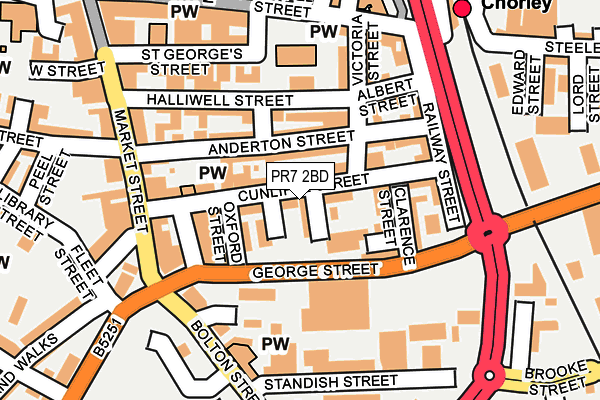 PR7 2BD map - OS OpenMap – Local (Ordnance Survey)