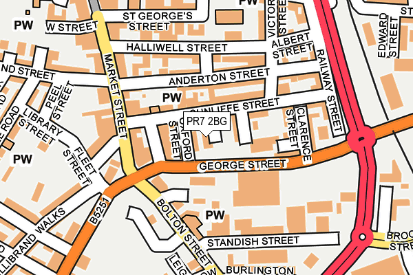 PR7 2BG map - OS OpenMap – Local (Ordnance Survey)