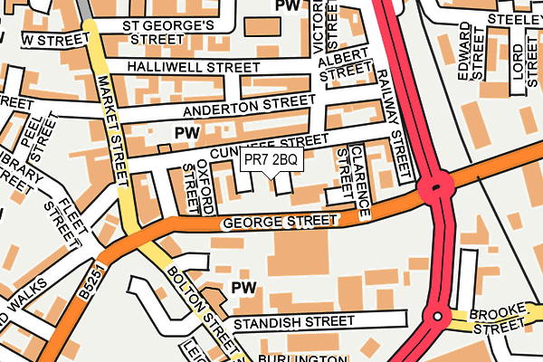 PR7 2BQ map - OS OpenMap – Local (Ordnance Survey)