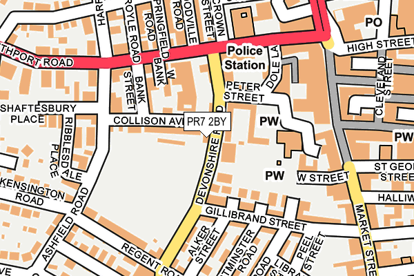 PR7 2BY map - OS OpenMap – Local (Ordnance Survey)