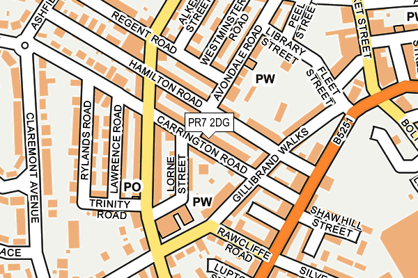 PR7 2DG map - OS OpenMap – Local (Ordnance Survey)