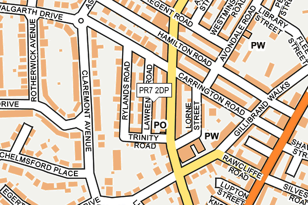 PR7 2DP map - OS OpenMap – Local (Ordnance Survey)